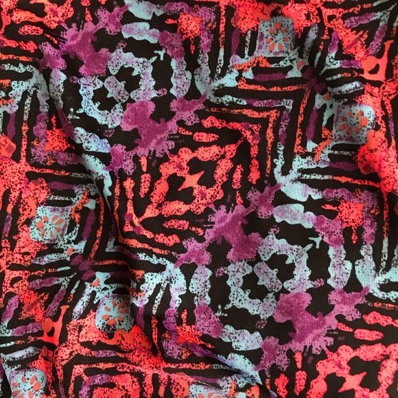 Bright & Fun Colorful Patterned Yoga Shorts - Picture 2 of 5